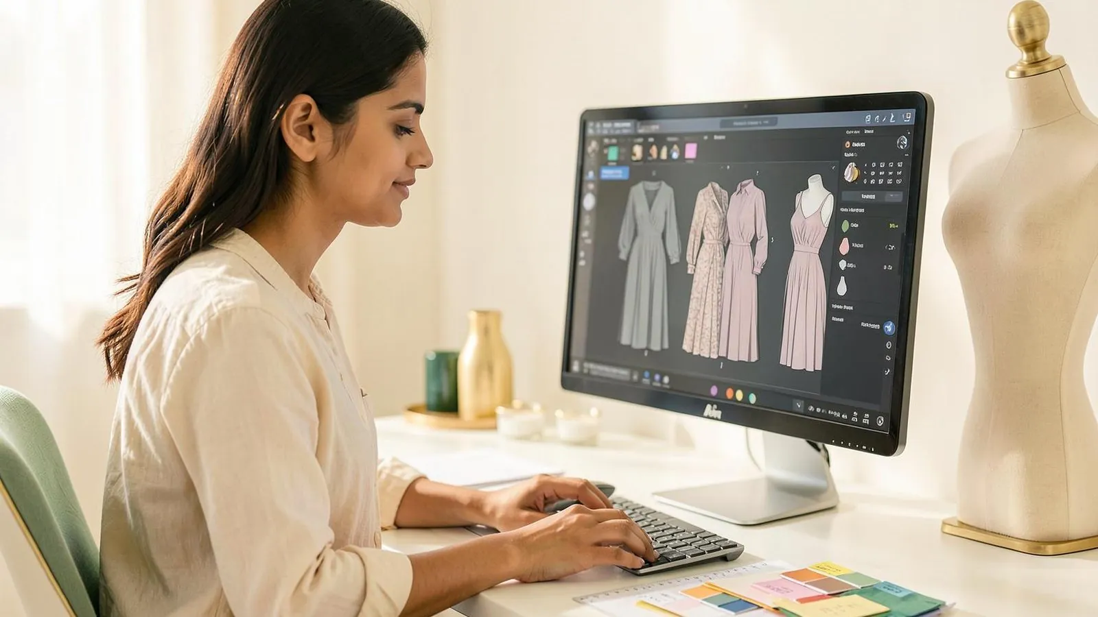 AI generated fashion variations displayed side by side